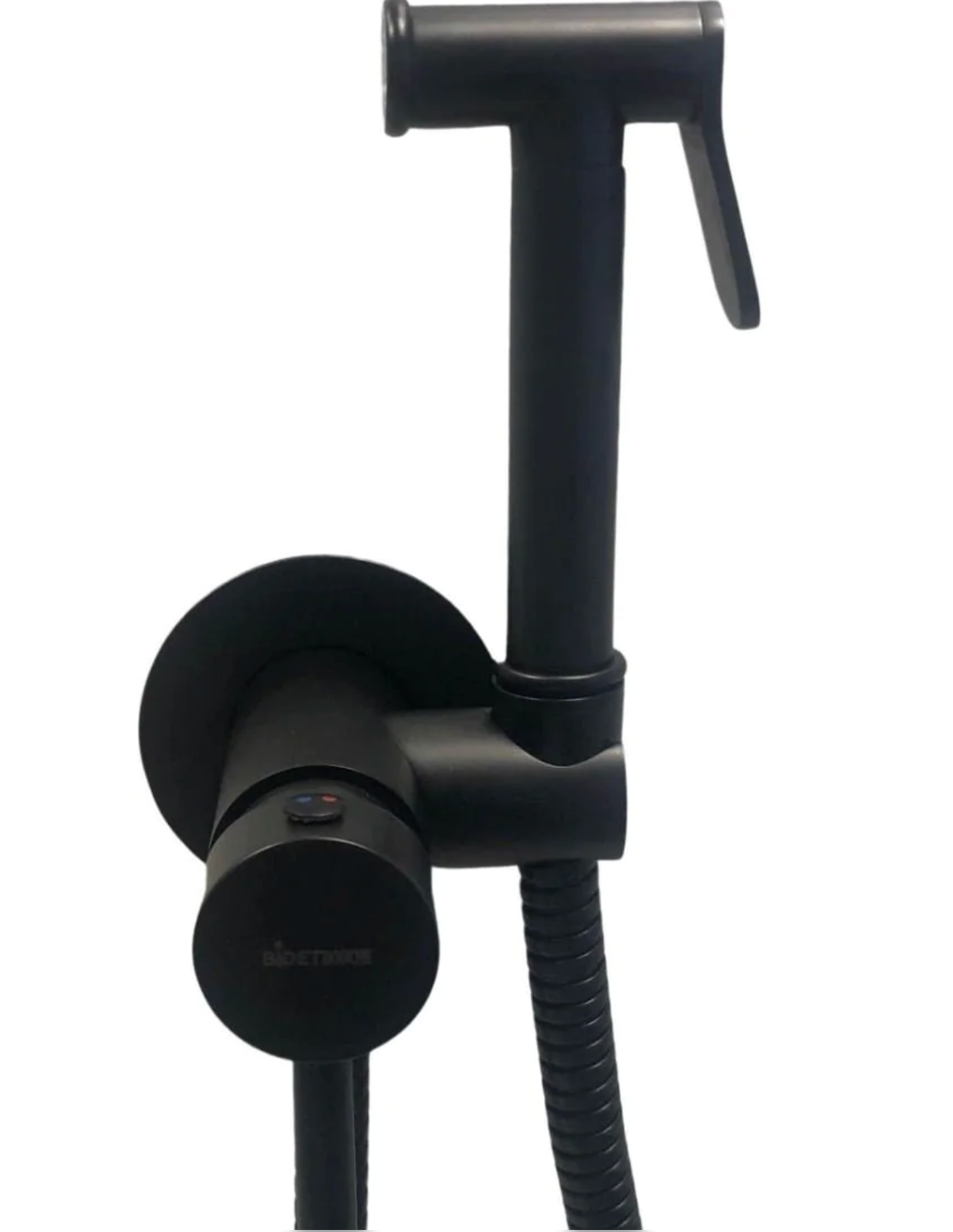 Hotvalve built-in toilet shower set made of stainless steel black (hot water)