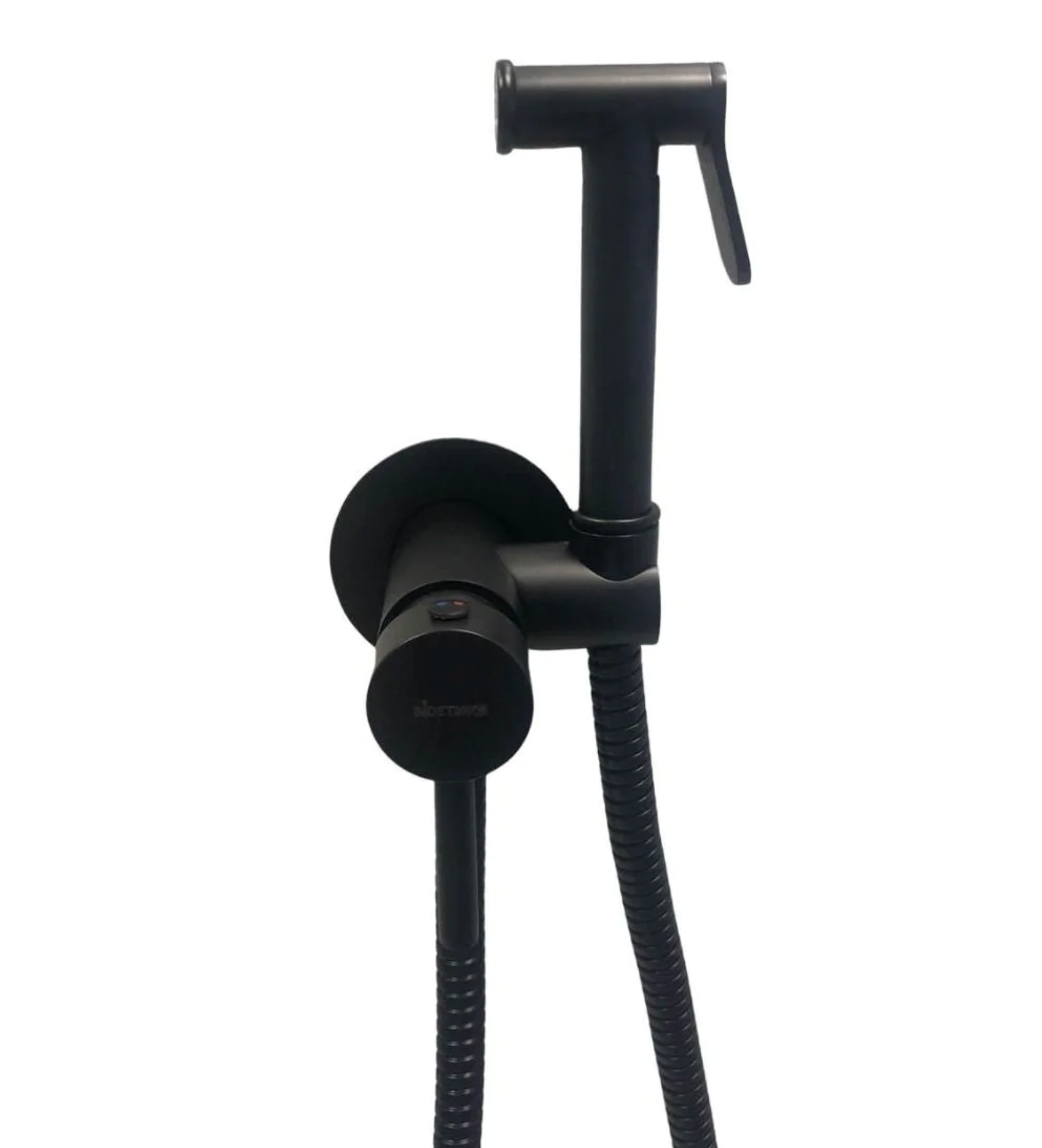 Hotvalve built-in toilet shower set made of stainless steel black (hot water)