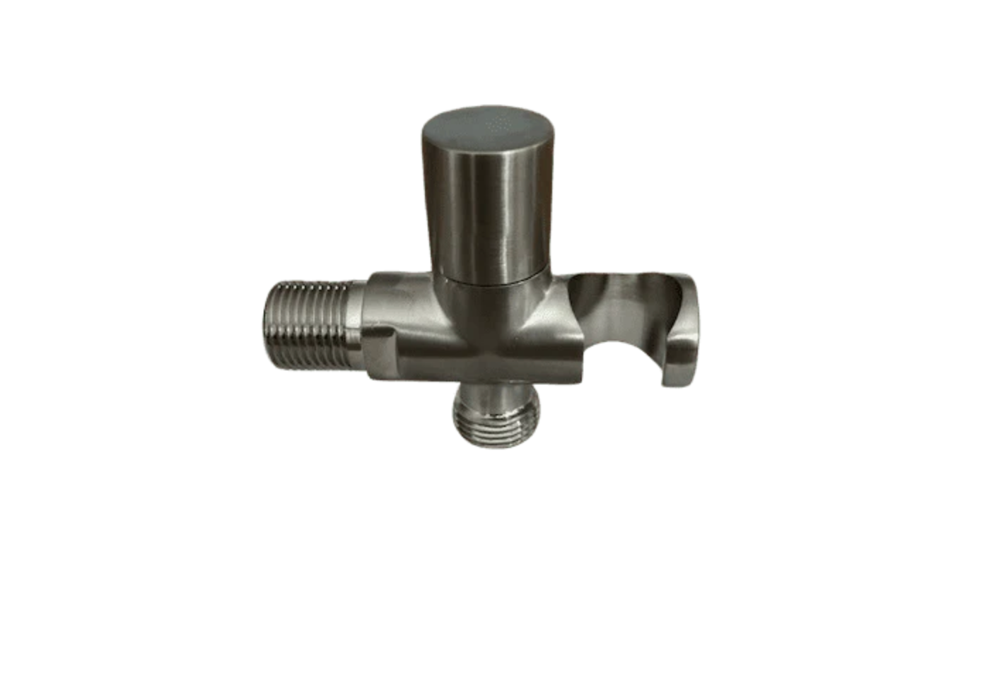 Design-Edelstahl-WC-Duschwandhalter / Stopphahn